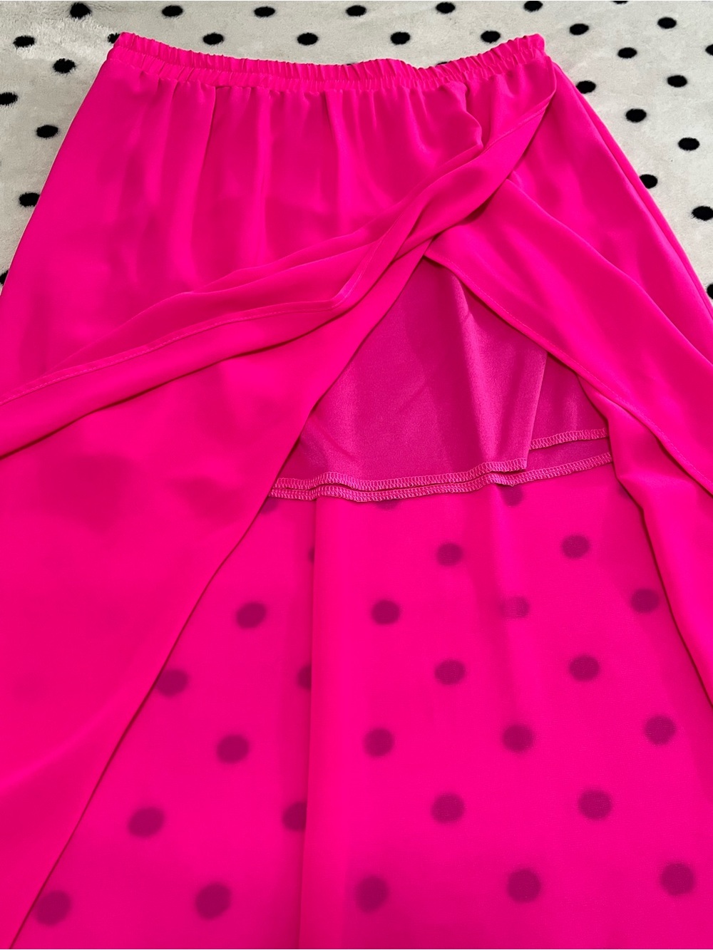 Lush Neon Pink Tulip Maxi Skirt Size M - Picture 3 of 8